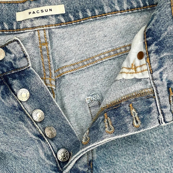 PacSun High Rise Straight Button Fly Jeans Size 25 - Picture 5 of 8